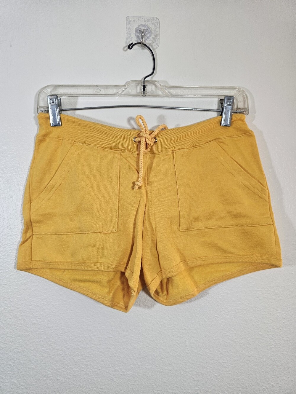 American Apparel Gold Mustard Fleece Shorts With Pockets Size Medium NWOT